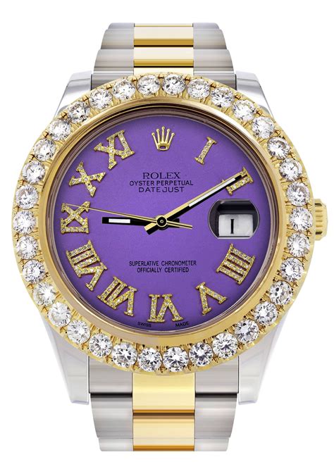 rolex roman numeral dial replacement|rolex datejust purple.